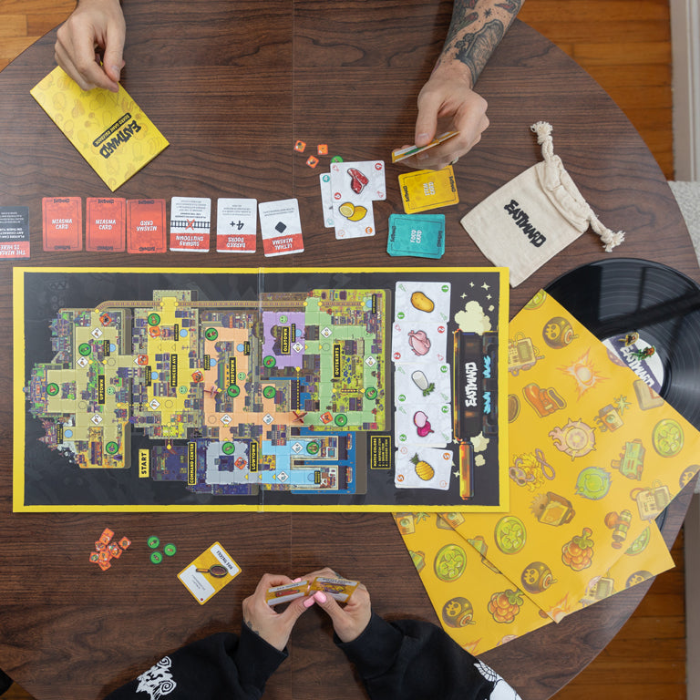 Eastward 2xLP Vinyl Soundtrack (Limited Edition Board Game), Game Board, Game Cards, Game Tokens, Game Manual, Game Pouch, Vinyl Disc and Vinyl Sleeves