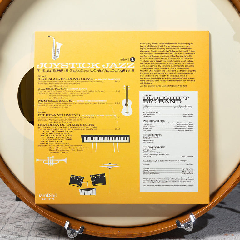 Joystick Jazz: The Blueshift Big Band Plays Iconic Video Game Hits Vinyl Soundtrack (Back)