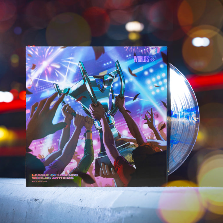 League of Legends Worlds Anthems Vol 1: 2014-2023 1xLP Clear with Worlds Blue Smoke (iam8bit exclusive)