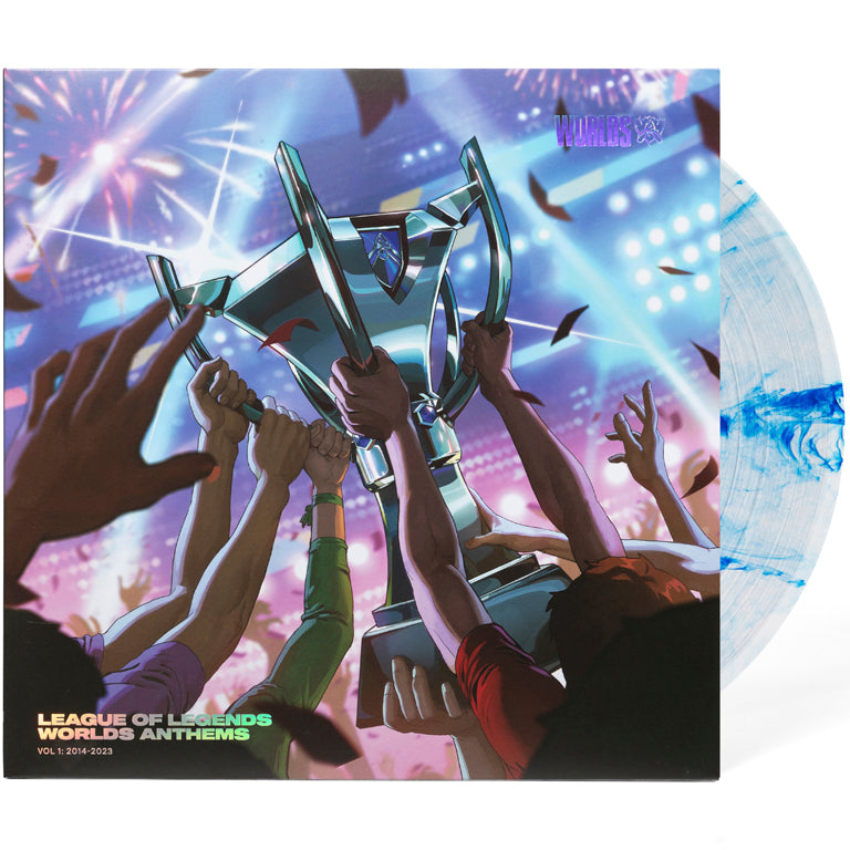 League of Legends Worlds Anthems Vol 1: 2014-2023 1xLP Clear with Worlds Blue Smoke (iam8bit exclusive)
