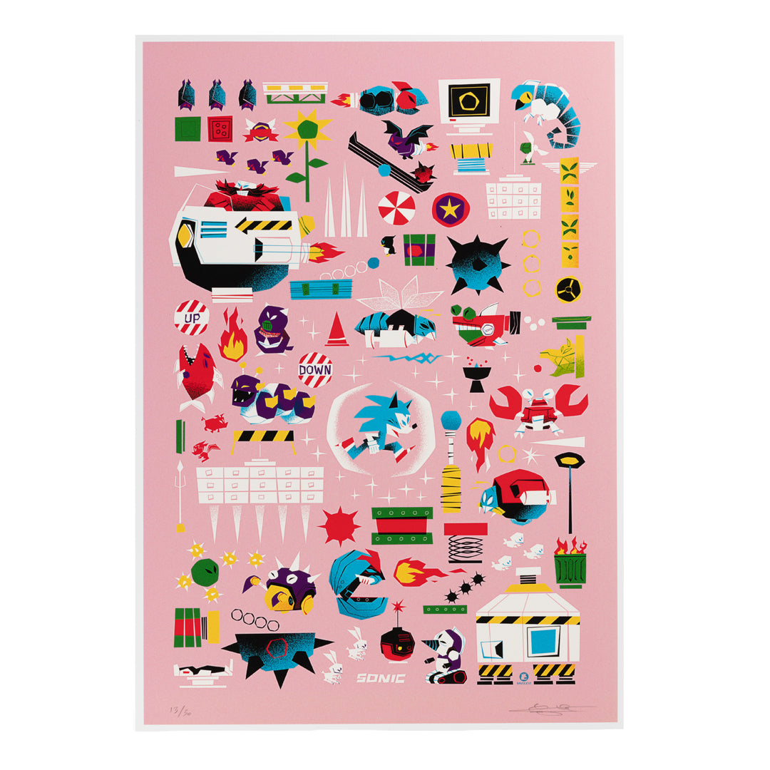 Mark Borgions - Super Sonic Spin Attack (Art Print)