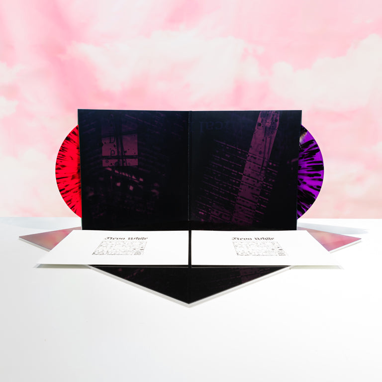Neon White Soundtrack Part 1 “The Wicked Heart” 2xLP, Open Jacket and Sleeve Display
