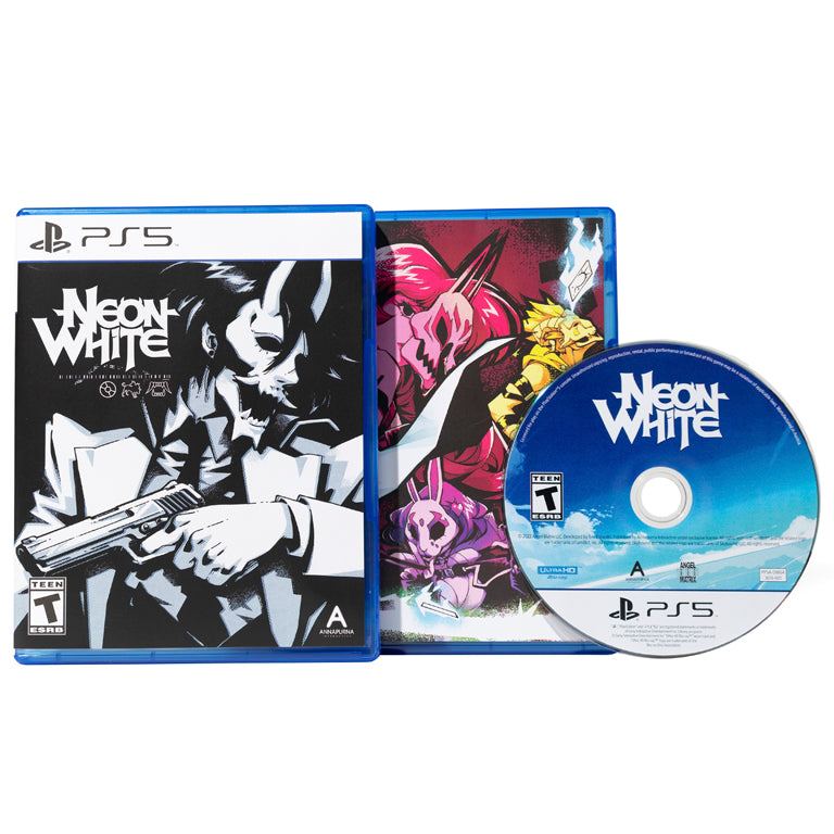 Neon White PS5 Front Cover, Reversible Cover Sheet and PS5 Disc