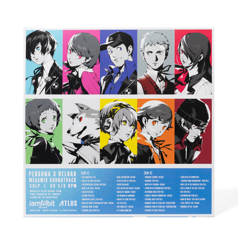 Persona 3 Reload Megamix Vinyl Soundtrack Back of Jacket