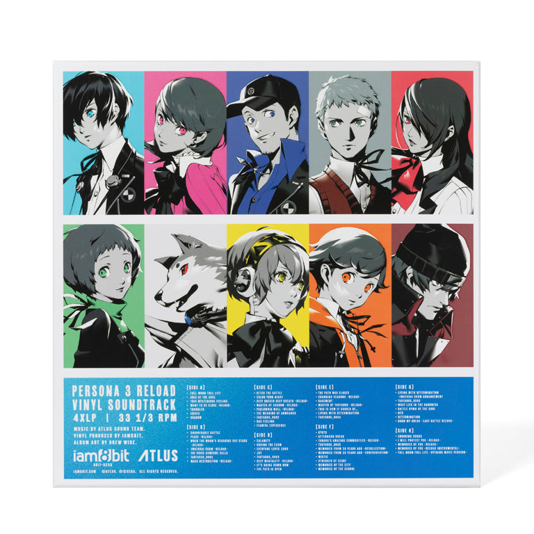 Persona 3 Reload 4xLP Back of Jacket