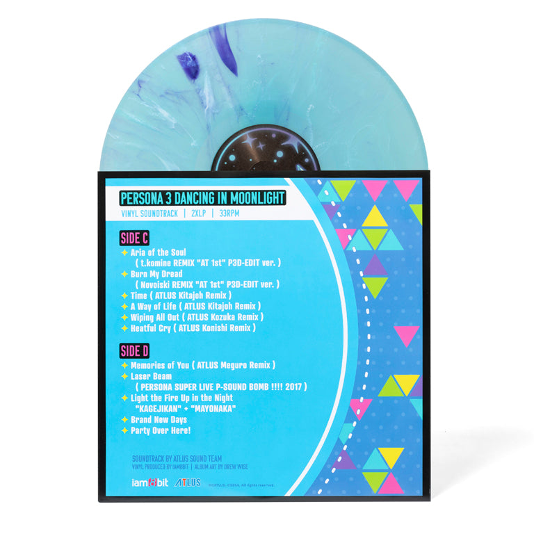 Persona 3: Dancing in Moonlight 2xLP Disc and Sleeve C/D (Back)