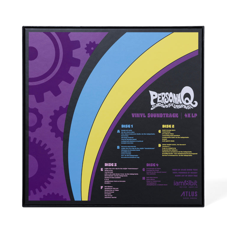 Persona Q: Shadow of the Labyrinth 4xLP Back of Box
