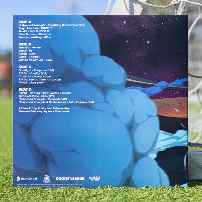 Rocket League x Monstercat: 10 Year Anniversary 2xLP - Back of Jacket