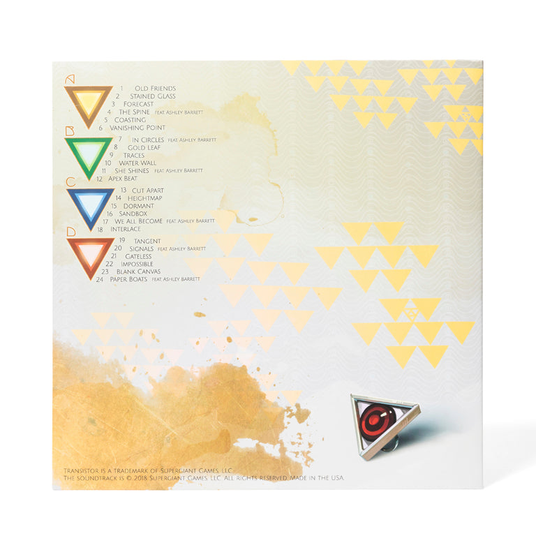 Transistor: Original Soundtrack 2xLP - iam8bit Exclusive Edition - Back of Jacket