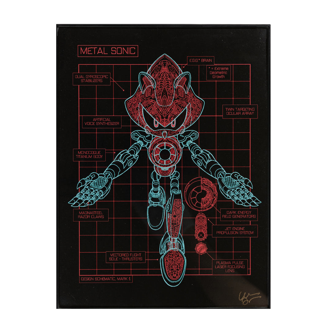 Ulises Farinas - Metal Sonic Blueprint (Timed Edition Print)