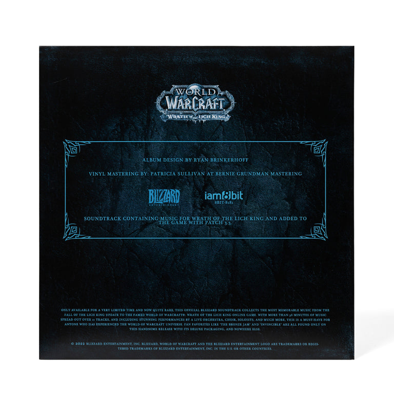 World of Warcraft: Wrath of the Lich King 2xLP Blizzard 'Blue Splatter' (Back)