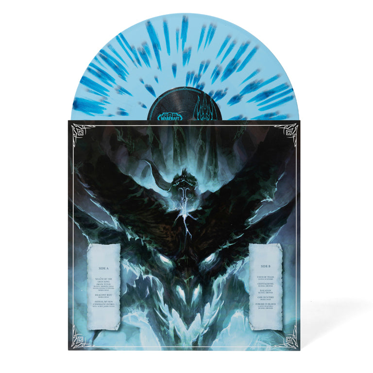 World of Warcraft: Wrath of the Lich King 2xLP Blizzard 'Blue Splatter' Sleeve and Disc A/B