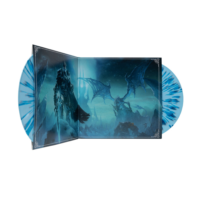 World of Warcraft: Wrath of the Lich King 2xLP Blizzard 'Blue Splatter' Open Gatefold With Discs