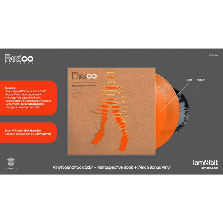 Rez Infinite - Vinyl Soundtrack 2xLP + Retrospective Book + 7” Bonus Vinyl - Orange Vinyl Edition