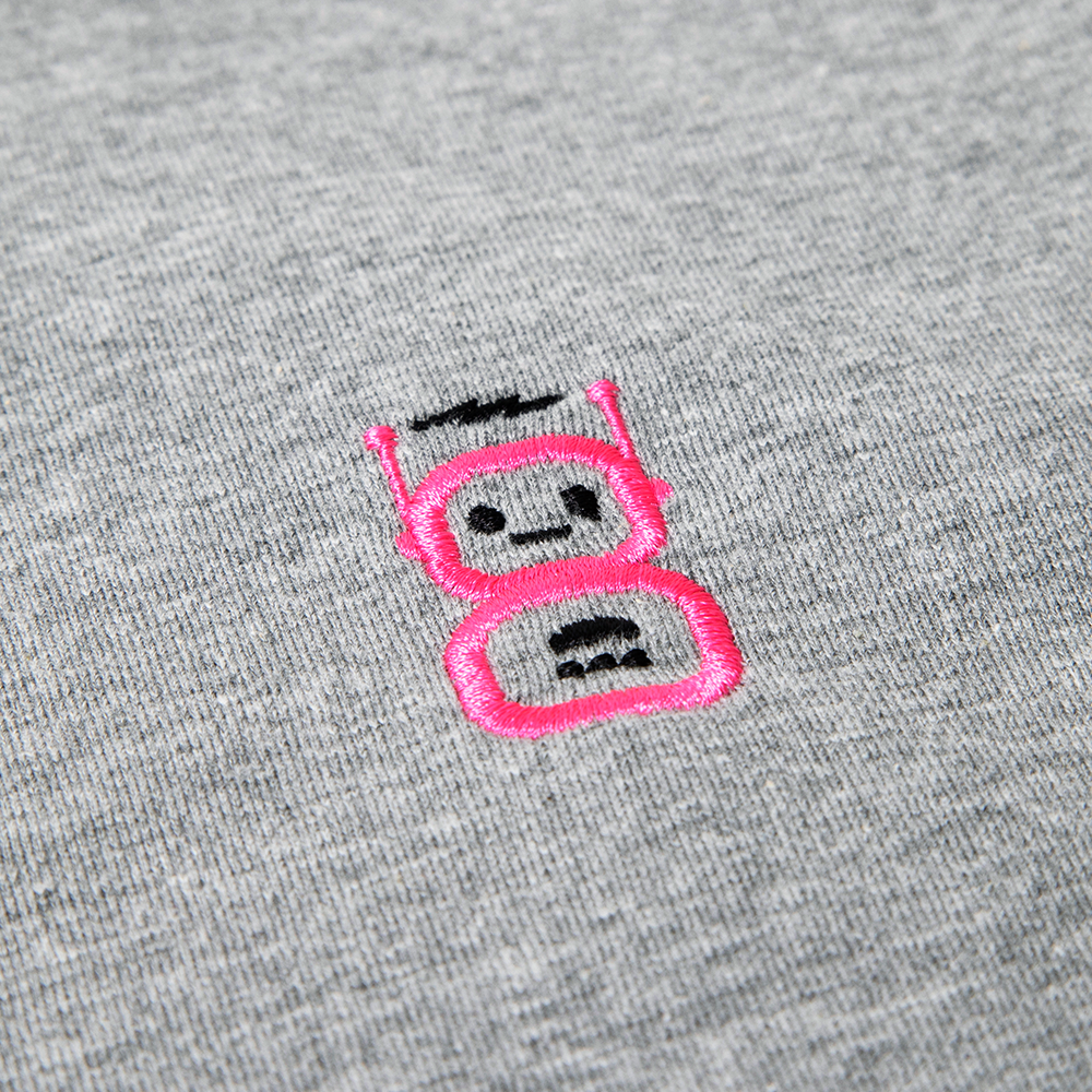 iam8bit Presents: iam8bot Embroidered Polos (Gray)