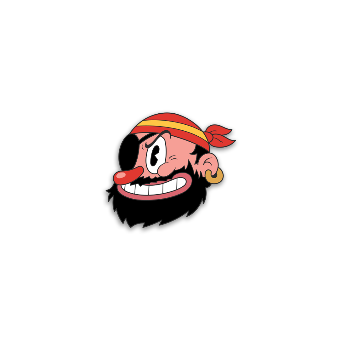 The Cuphead Show! Premium Enemy Pins - Captain Brineybeard
