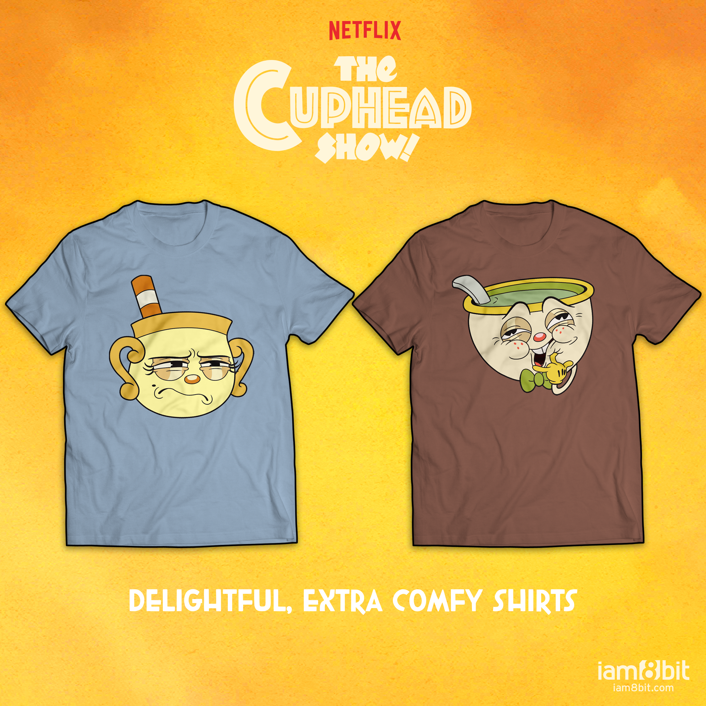 The Cuphead Show! Super Extra Comfy Character Shirts