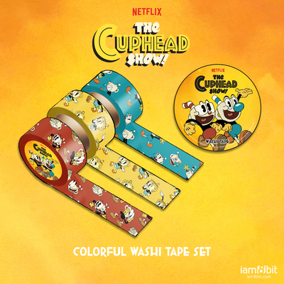The Cuphead Show! Colorful Washi Tape Set (3-Pack Set)