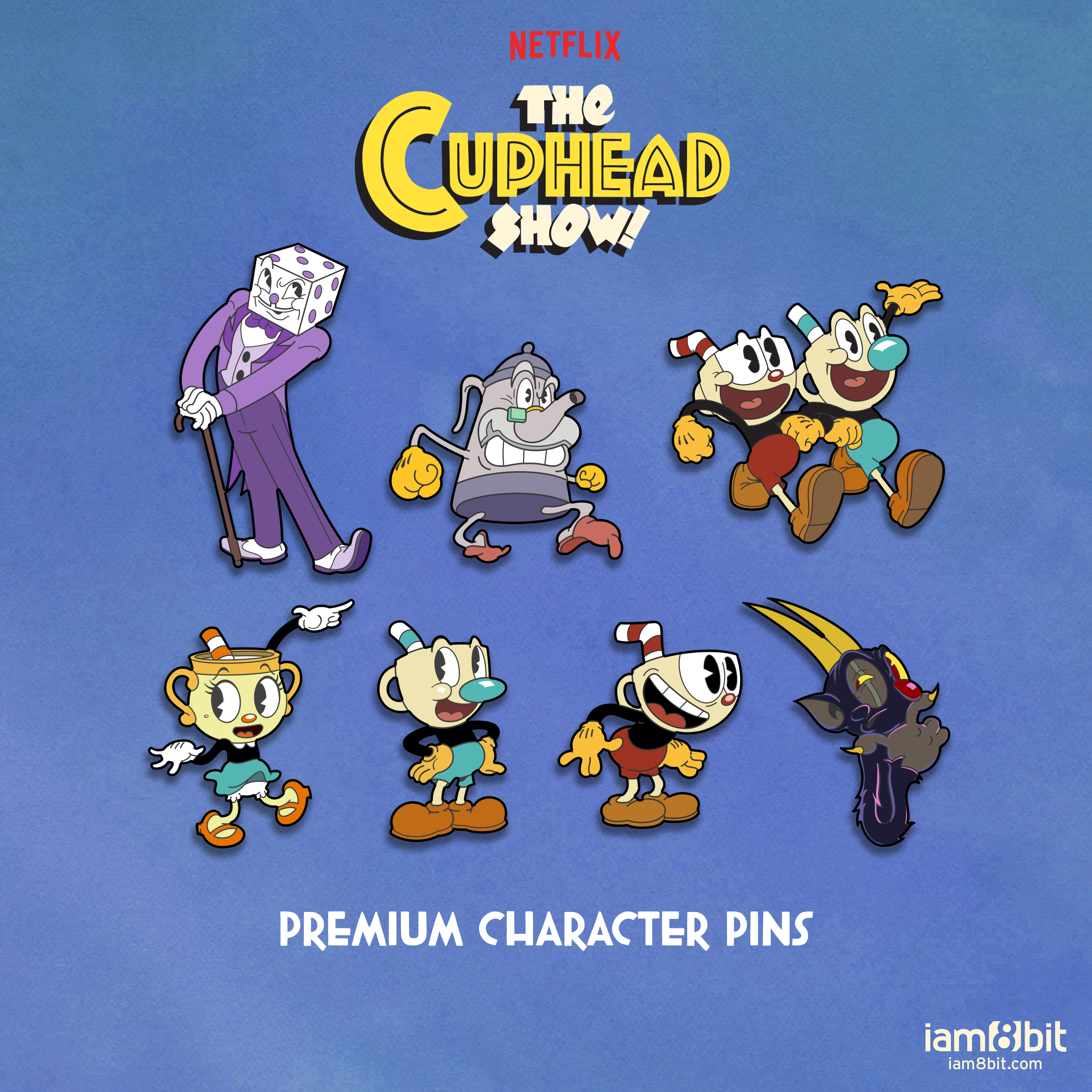 The Cuphead Show! Premium Character Pins