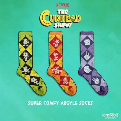 The Cuphead Show! Super Comfy Argyle Socks