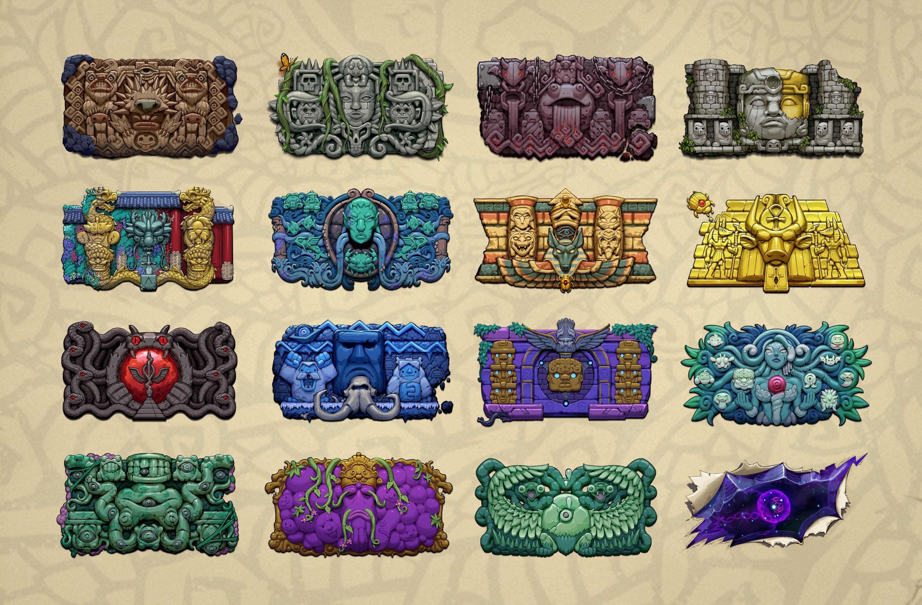 Spelunky 2 Place Icons by Justin Chan & Derek Yu