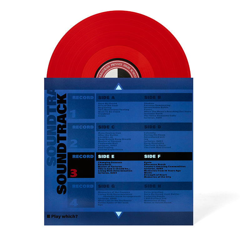 Persona 3 Vinyl Soundtrack 4xLP - Disc and Sleeve