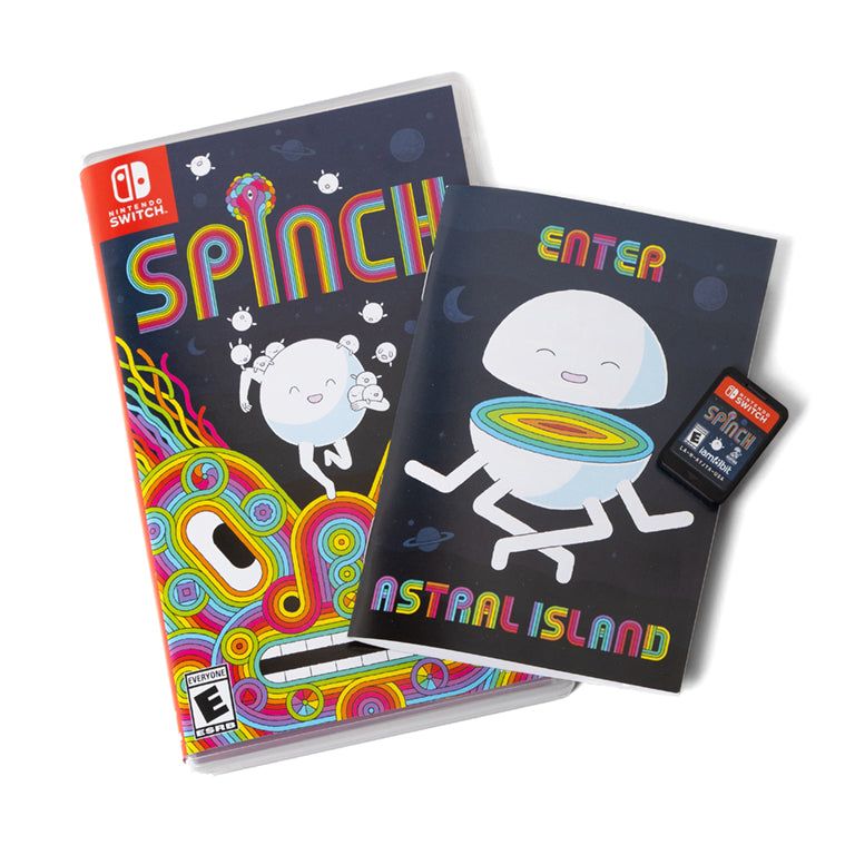 Spinch Nintendo Switch with booklet and Switch cartridge