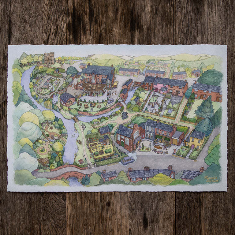 Village Map Fine Art Print (Untitled Goose Game)