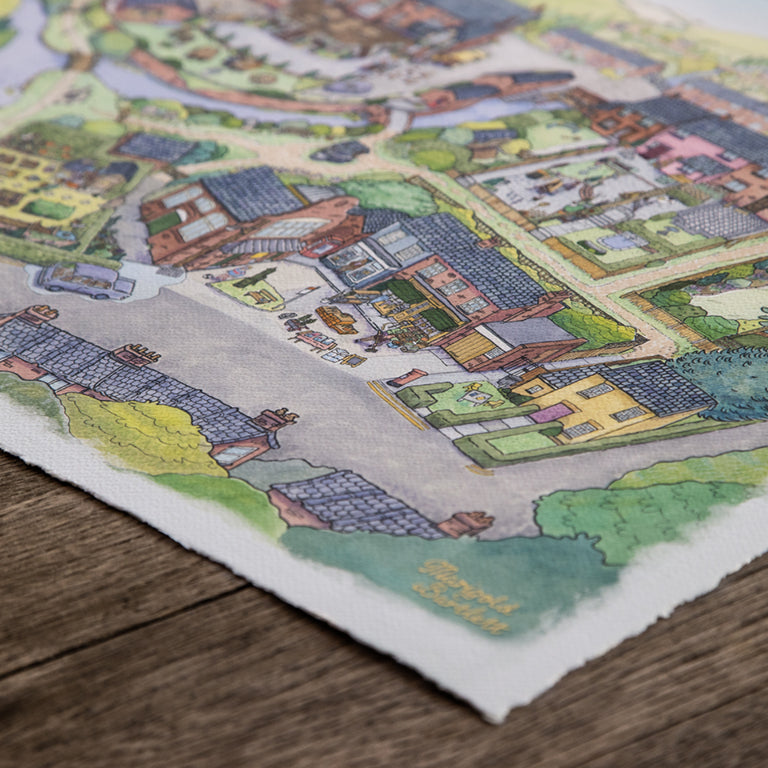 Village Map Fine Art Print (Untitled Goose Game)