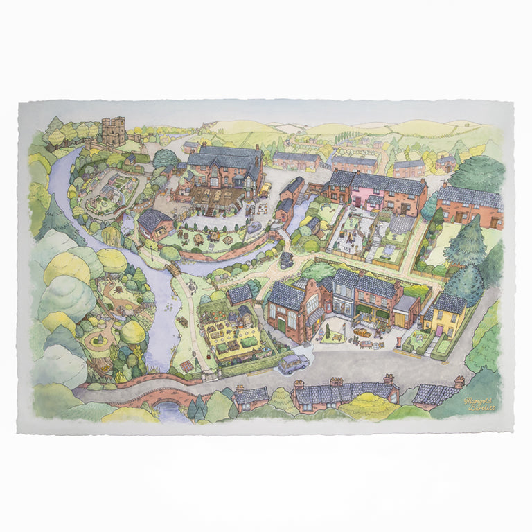 Village Map Fine Art Print (Untitled Goose Game)