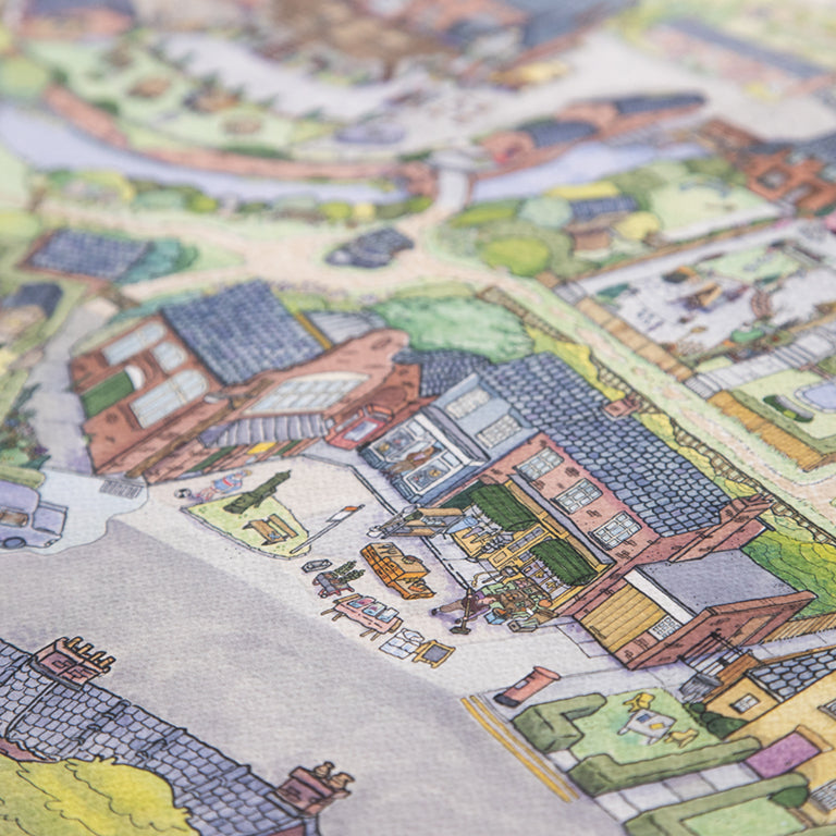 Village Map Fine Art Print (Untitled Goose Game)
