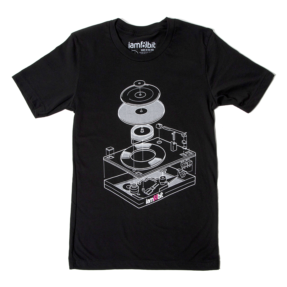 iam8bit Record Player Shirt black