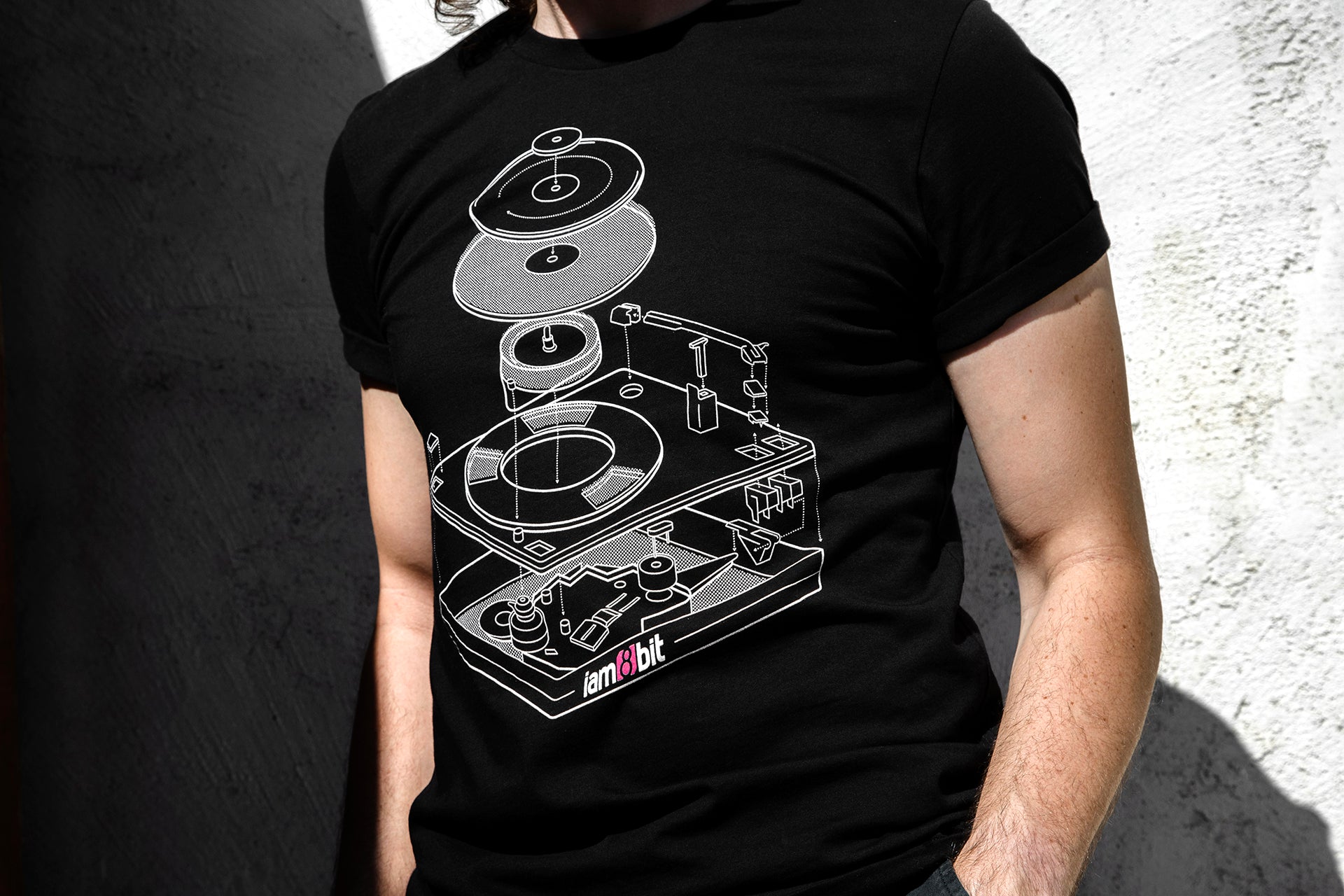iam8bit Record Player Shirt black